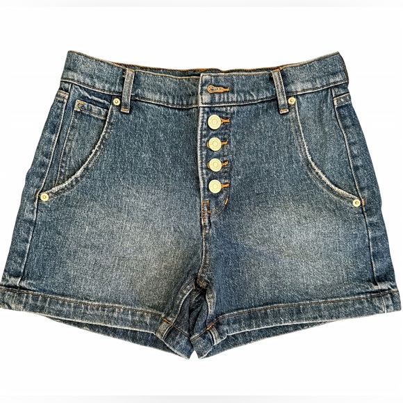 Banana Republic Pants - Banana Republic Denim Shorts Women’s Size 26/2 Blue High Rise Button Fly Denim